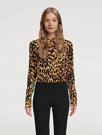 Cotton Shirt Cheetah Print
