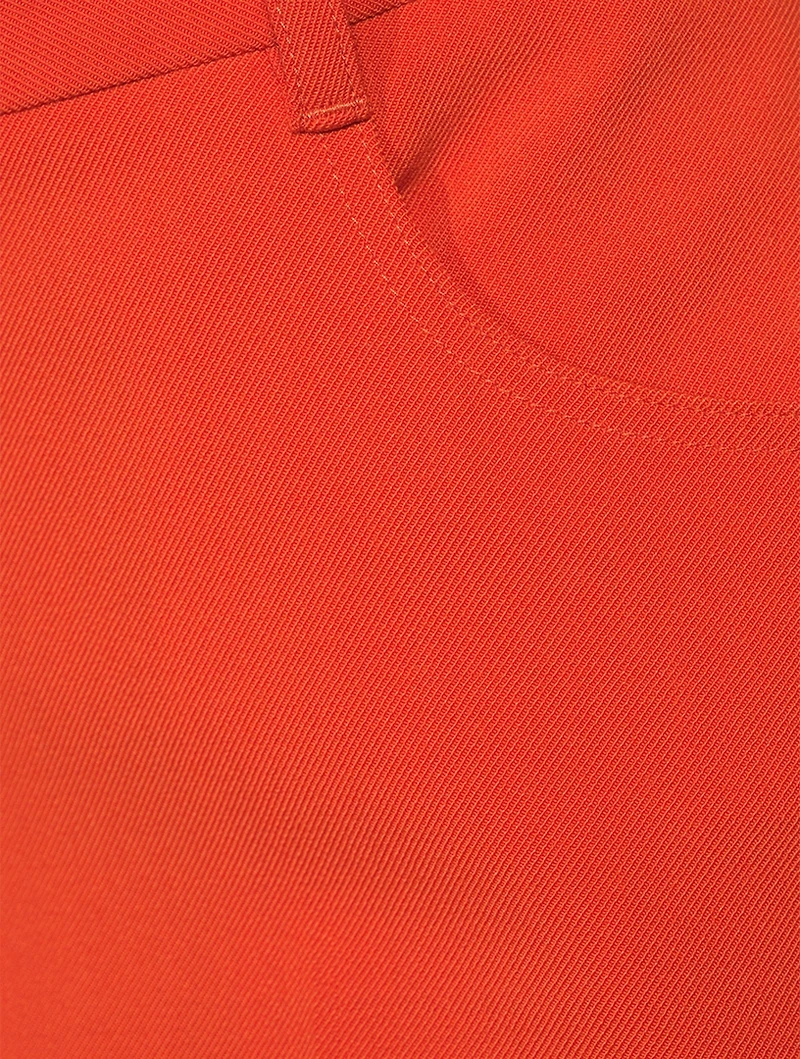 Cropped Flare Twill Trousers