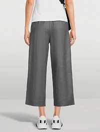 Wool Flannel Wide-Leg Trousers