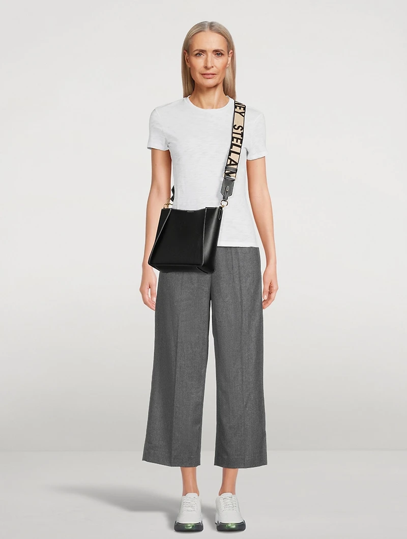 Wool Flannel Wide-Leg Trousers