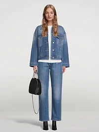 Diamanté Striped Denim Jacket