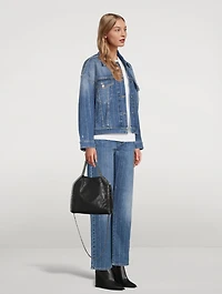 Diamanté Striped Denim Jacket