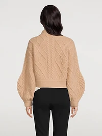 Cable-Knit Wool Cardigan
