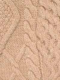 Cable-Knit Wool Cardigan