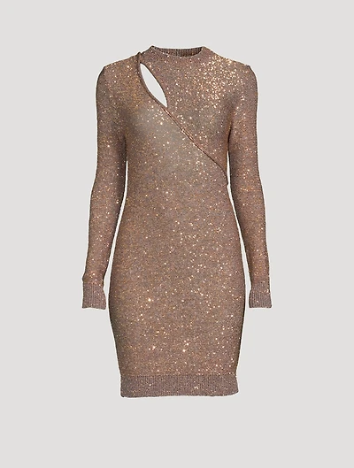 Sequin Knit Mini Dress