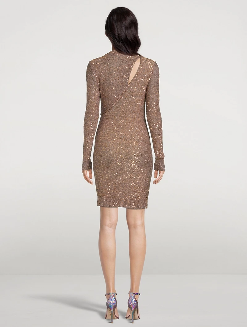 Sequin Knit Mini Dress