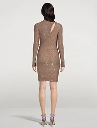 Sequin Knit Mini Dress