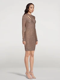 Sequin Knit Mini Dress