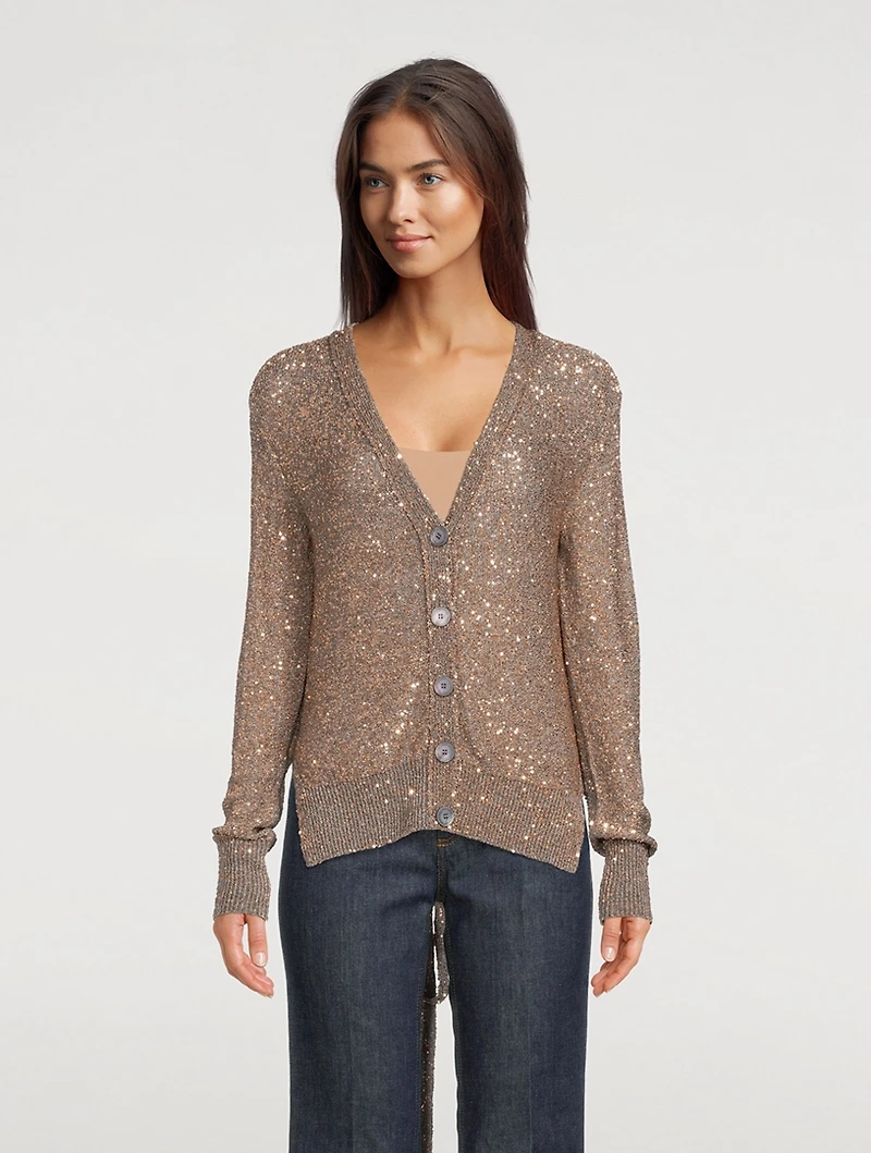 Sequin Knit Cardigan