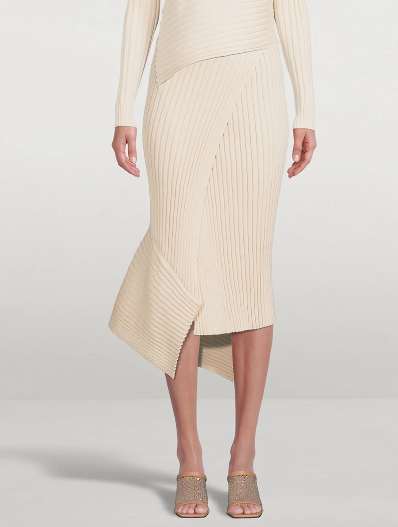 Ribbed Midi Skirt