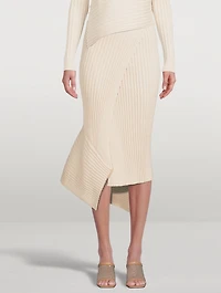 Ribbed Midi Skirt