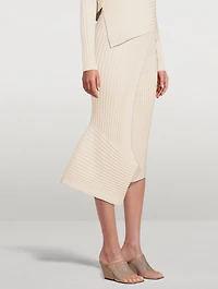 Ribbed Midi Skirt