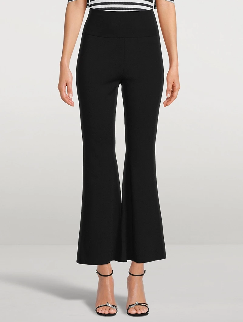 Compact Knit Flare Trousers