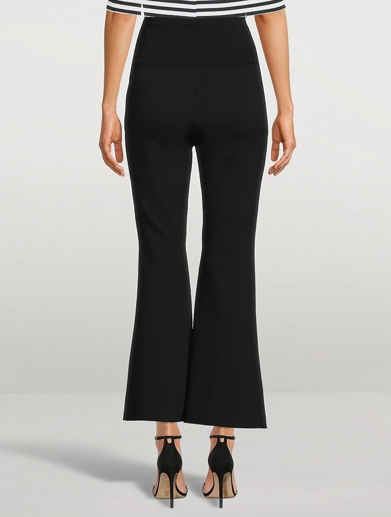 Compact Knit Flare Trousers