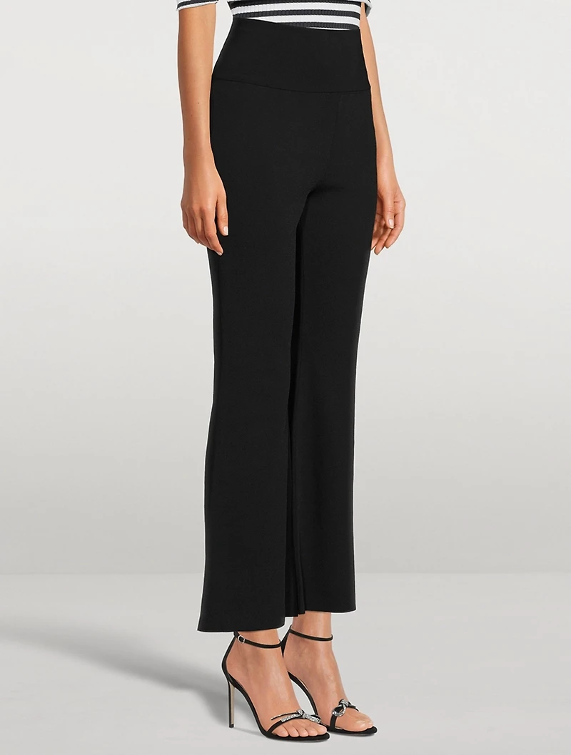 Compact Knit Flare Trousers