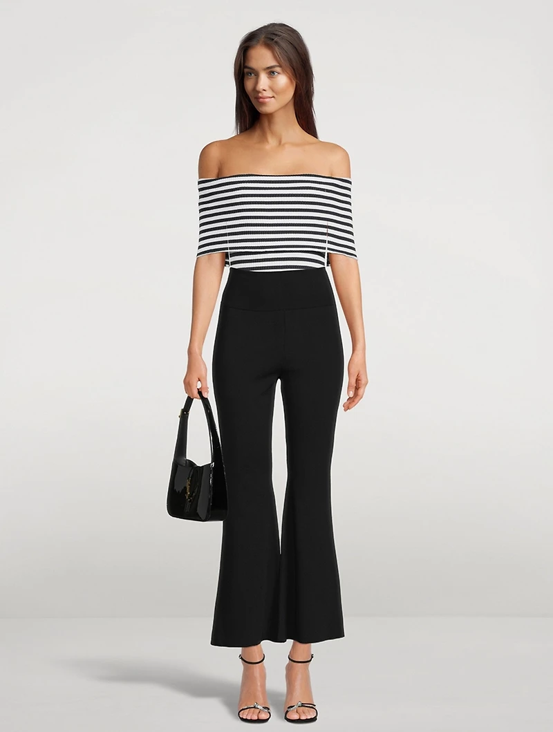 Compact Knit Flare Trousers