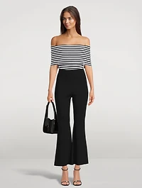 Compact Knit Flare Trousers