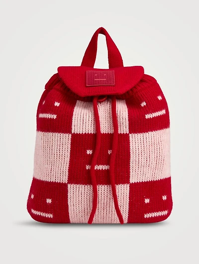 Knitted Face Backpack
