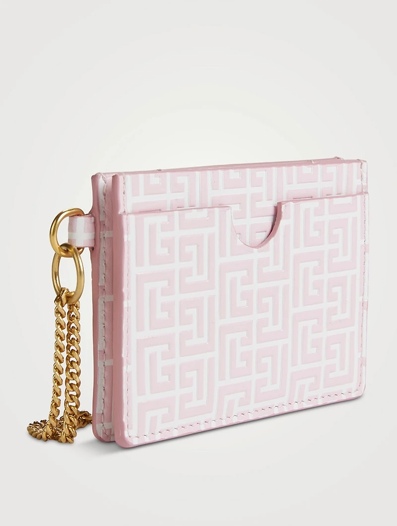 Embossed Leather Card Holder