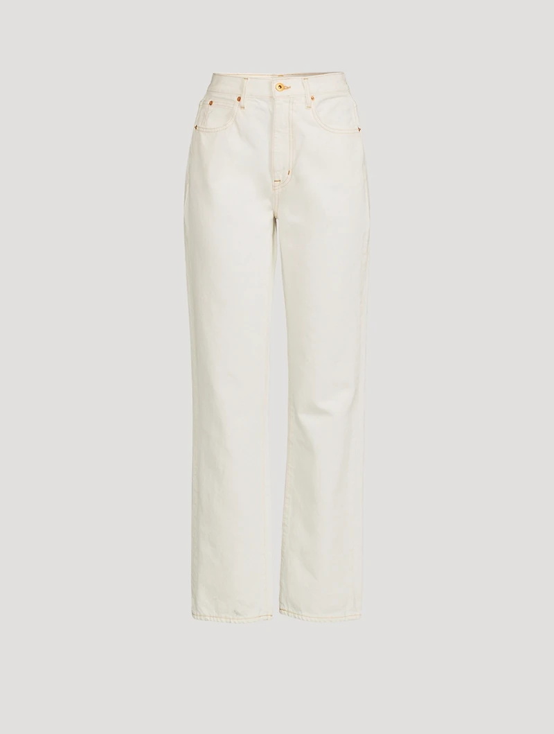 London High-Waisted Straight-Leg Jeans