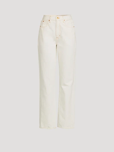 London High-Waisted Straight-Leg Jeans