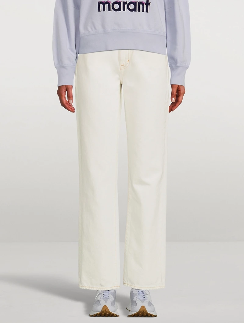 London High-Waisted Straight-Leg Jeans