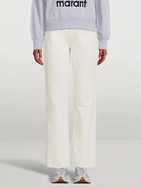 London High-Waisted Straight-Leg Jeans