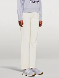 London High-Waisted Straight-Leg Jeans