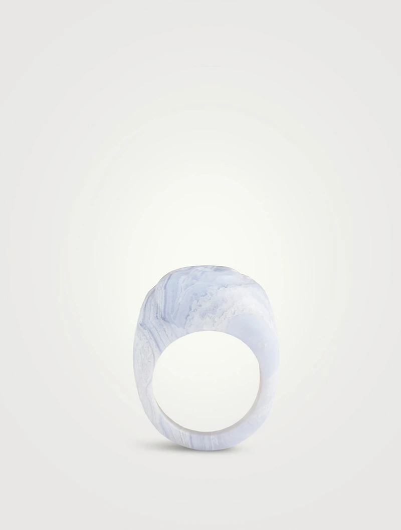 Chalcedony Nautilus Ring