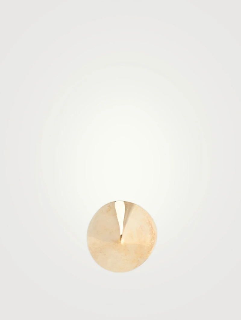 Short Spike 14K Gold Stud Earring