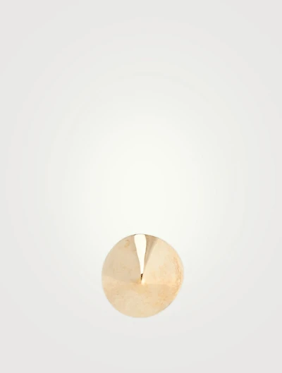 Short Spike 14K Gold Stud Earring