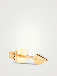 Short Spike 14K Gold Stud Earring
