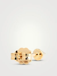 Short Spike 14K Gold Stud Earring