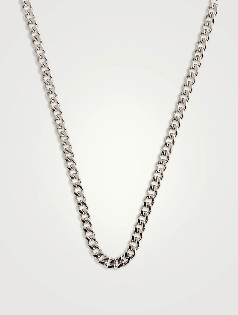 18K White Gold Baby Link Necklace