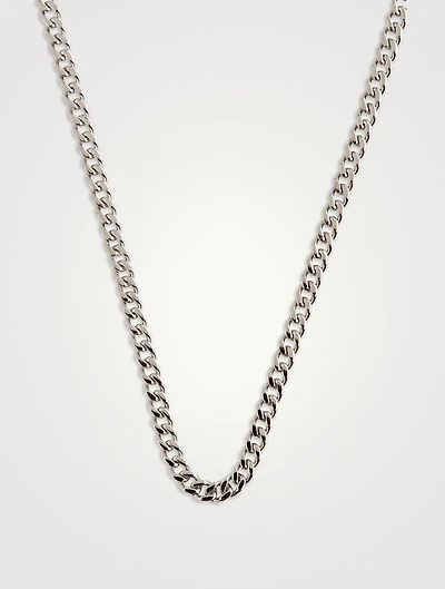 18K White Gold Baby Link Necklace