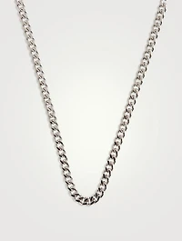 18K White Gold Baby Link Necklace