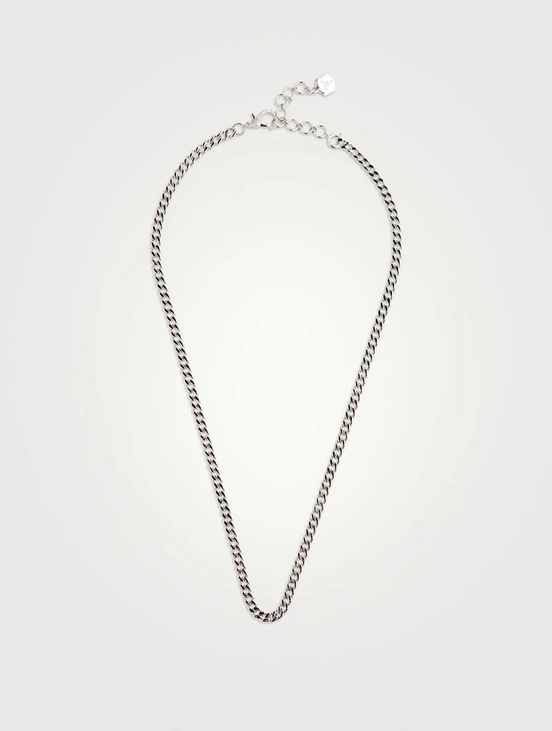 18K White Gold Baby Link Necklace