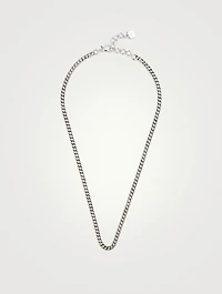 18K White Gold Baby Link Necklace