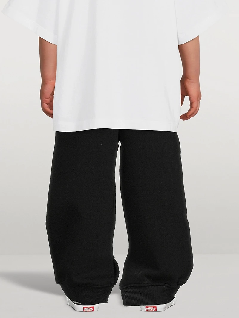 Cotton Sweatpants With Slit