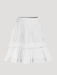 High-Waisted Skirt With Contrast Back