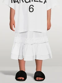 High-Waisted Skirt With Contrast Back