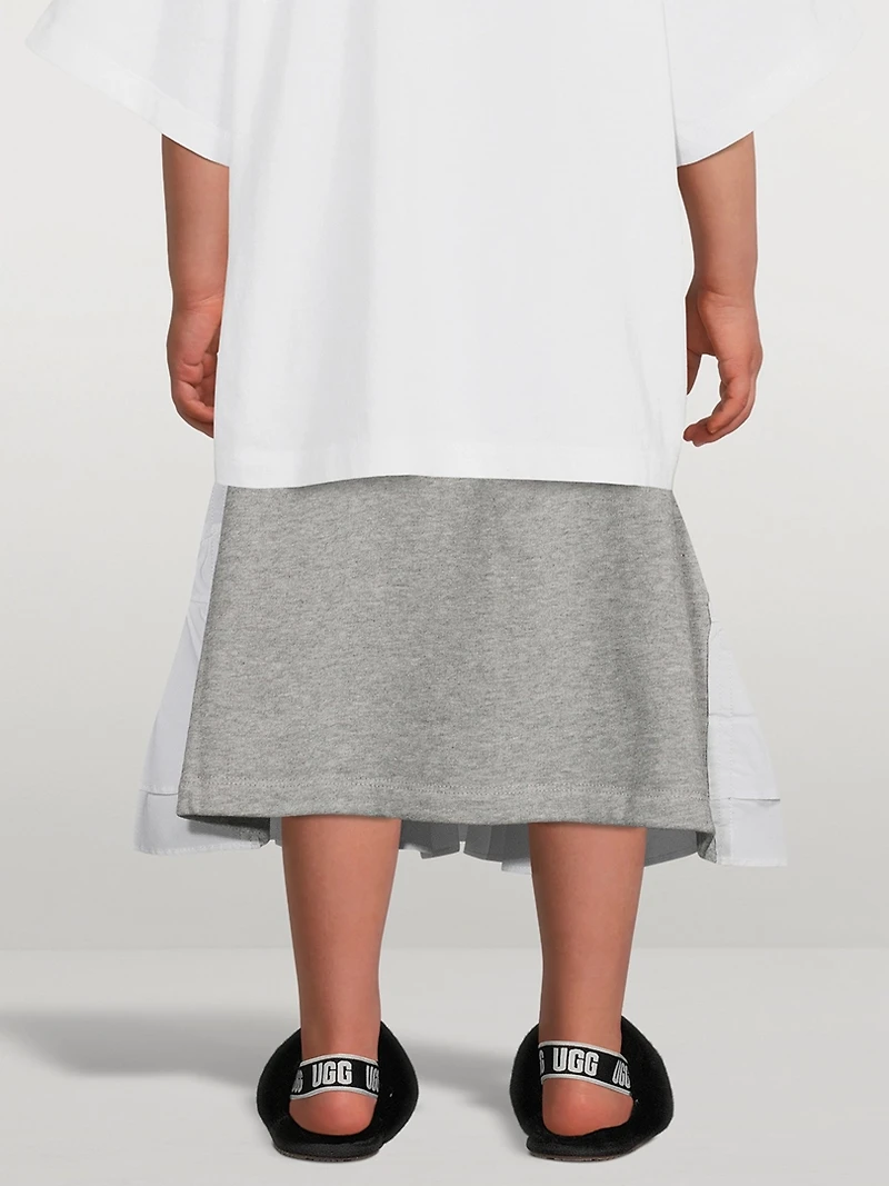 High-Waisted Skirt With Contrast Back