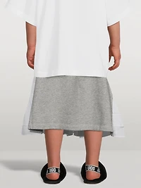 High-Waisted Skirt With Contrast Back