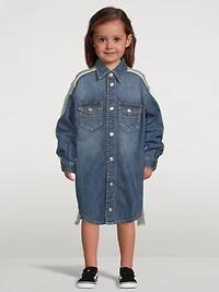 Denim Dress With Contrast Back