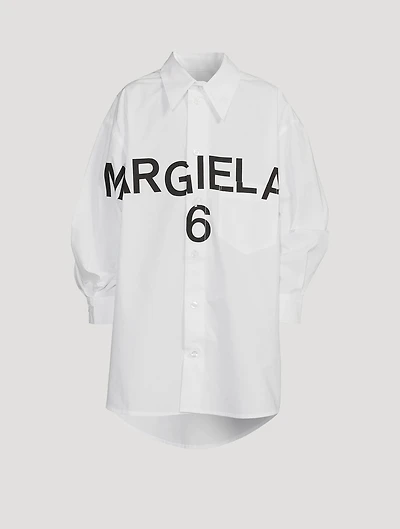 Cotton Long-Sleeve Shirt Dress