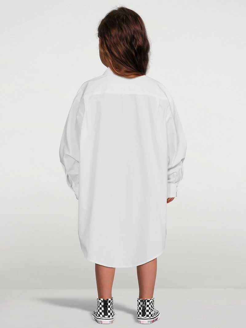 Cotton Long-Sleeve Shirt Dress