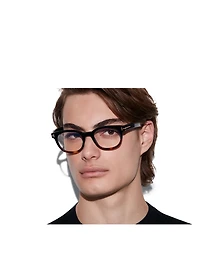 Round Optical Glasses With Blue Block Lenses
