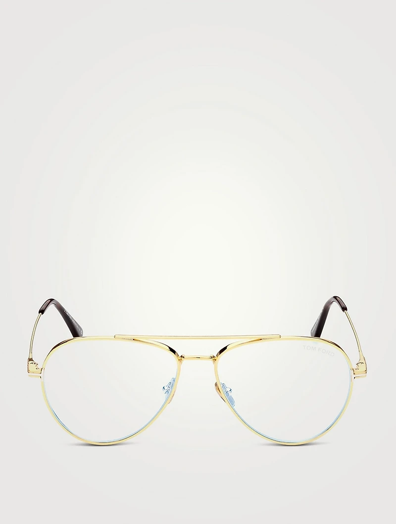 Aviator Optical Glasses With Blue Block Lenses