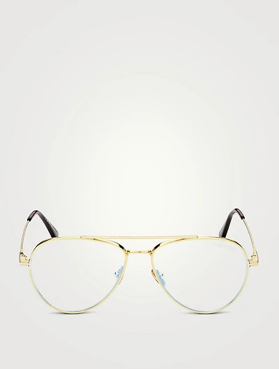 Aviator Optical Glasses With Blue Block Lenses