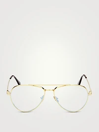 Aviator Optical Glasses With Blue Block Lenses